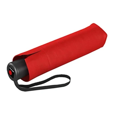 Abbildung von Knirps Taschenschirm Ultra I.030 Slim Manual Leichtester 115 g Exklusives Griff Design Sturmfest 21 cm Rot