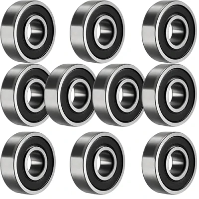 Abbildung von TUZUK 10 Stück 6205 2RS Kugellager Abgedichtet 25x52x15mm Vorgeschmiert/Chromstahl/Gummi Doppeldichtung, 6205RS Rillenkugellager