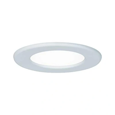 Abbildung von Paulmann 92058 LED Einbaupanel rund Deckenleuchte 6W Licht 4000K Neutralweiß Panel Weiß IP44 spritzwassergeschützt inklusive Leuchtmittel