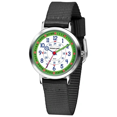 Abbildung von Jacques FAREL Happy Learning Kinder Armbanduhr Lernuhr Jungen Analog Quarz Metall Textilband KOP 08