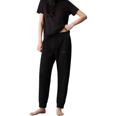 Abbildung von Calvin Klein Underwear French Terry Logopants Nachtwäsche Hose, Damen, Größe: Small, Black