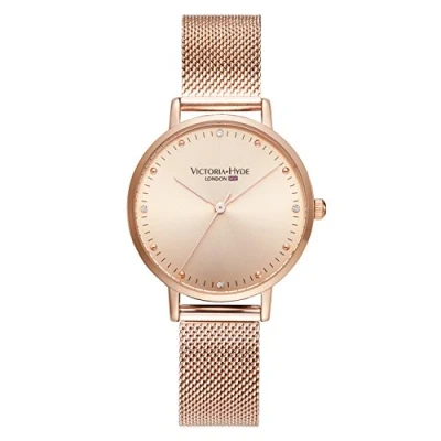 Abbildung von VICTORIA HYDE Damenuhr Roségold Armbanduhr Analog Quarz Damen Uhren Silber Ultra flach Mesh Armband Edelstahl