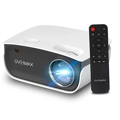 Abbildung von Overmax Multipic 2.5 HD Projektor 120 Zoll Bild 2000 Lumen 50000 Std. Lampenlebensdauer HDMI &amp; USB Integrierter Lautsprecher Erlebe die Euro 2024 und Filmabende Zuhause in Ultimativer Qualität
