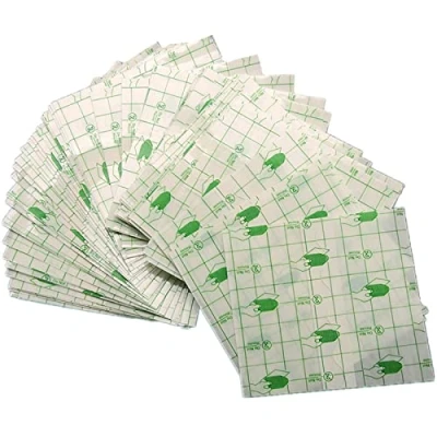 Abbildung von wordmouk 50 Stück wasserdichtes transparentes Klebeband, Medizinische Wundkompresse, Pflaster Stretch, Fixierband, Tattoo, Aftercare Bandage, antiallergisch, selbsthaftend, 10 x 12 cm