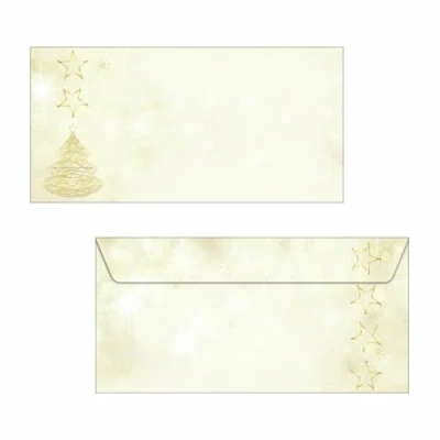 Abbildung von SIGEL DU083 Briefumschläge Weihnachten &quot;Graceful Christmas&quot; gummiert, DIN lang, 50 Stück, ohne Fenster