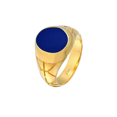 Abbildung von Kuzzoi Modern OVAL Design Ring goldcoloured, Herren, Größe: 66, Gold coloured