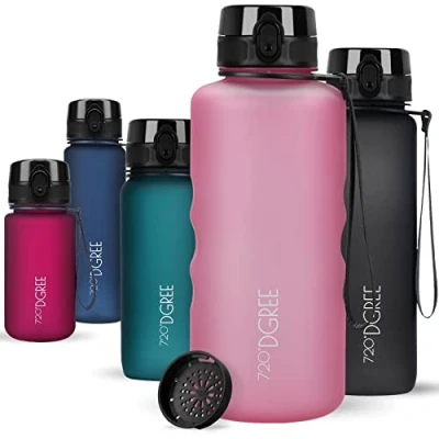 Abbildung von 720DGREE Trinkflasche 2l “uberBottle“ softTouch +Sieb BPA Frei XXL Wasserflasche für Gym, Fitnessstudio, Workout, Fitness, Sport, Outdoor Große Sportflasche aus Tritan Leicht, Stoßfest