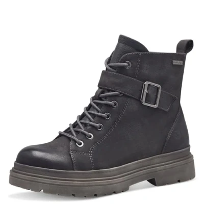 Abbildung von TAMARIS COMFORT Damen Winterstiefeletten zum Schnüren Gefüttert Wasserabweisend, Grau (Anthracite), 39 EU