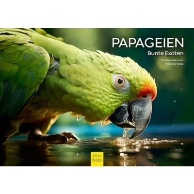 Abbildung von Edition Seidel Premium Kalender Papageien Bunte Exoten 2025 Format DIN A4 Wandkalender Tierkalender Vogelkalender Papagei Kakadu Vögel Melanie Viola