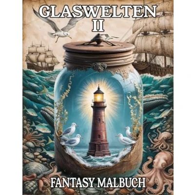 Abbildung von Glaswelten 2 Fantasy Malbuch: Ausmalbuch für kreative Erwachsene und Jugendliche mit 50 fantasievollen Motiven im Glas Stressabbau mehr Achtsamkeit