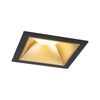 Abbildung von Paulmann 93131 LED Einbauleuchte 3 Step Dim Cole IP44 eckig 88x88mm Coin 6W 470lm 230V 2700K Schwarz, Gold matt