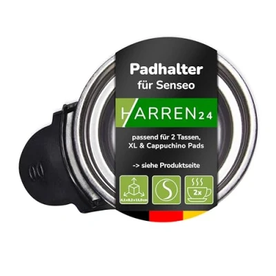 Abbildung von Harren24 Padhalter CP1243/01 für 2 Tassen kompatibel mit Philips Senseo Kaffeepadmaschine Select CSA230, CSA240, CSA250, Ersatz Halter Kaffeepads