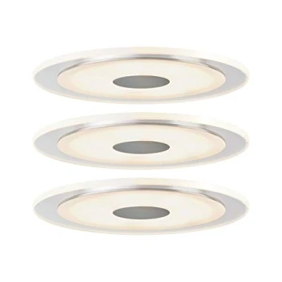 Abbildung von Paulmann Premium EBL Set Whirl rund dimmbar LED 3x6,7W 18VA 350mA 150mm Alu g./Satin Alu/Acryl