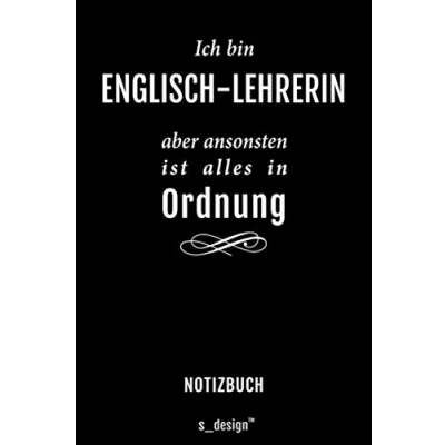 Abbildung von Notizbuch für Englisch Lehrer / Lehrerin: Originelle Geschenk Idee [120 Seiten kariertes blanko Papier]