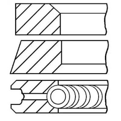 Abbildung von GOETZE ENGINE 08 123400 00 Kolbenringsatz 76 NISSAN: MICRA 3