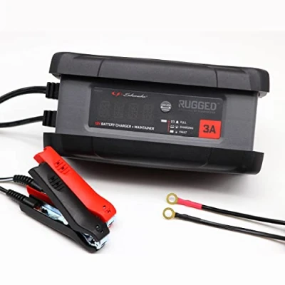 Abbildung von Schumacher Rugged SPX 458 Automatisches und intelligentes Lade Erhaltungsgerät 12V, 3A für Motorrad, Auto, Boot, Jetski, Quad, Rasenmäher, Minitraktor Schutzart IP54 (Staub Feuchtigkeit)