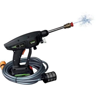 Abbildung von Hammersmith HydroBlast Hochdruckpistole Akku Hochdruckreiniger für Gartenschlauch 5m Reichweite Waschpistole ohne Kabel Autowaschpistole Hochdruck