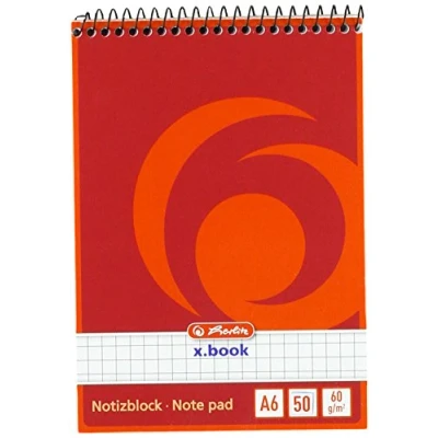Abbildung von Herlitz 00110635 Schreibblock, Format: A6, 50 Blatt, Farbe: Rot