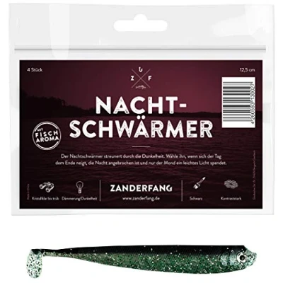 Abbildung von Zanderfang Zander Gummifisch Nacht Raubfisch Köder Angeln nachts 4 Gummifische 12,5 cm