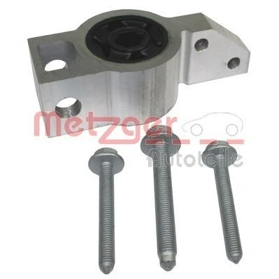 Abbildung von METZGER 52071402 Querlenkerlager mit Schrauben Vorderachse rechts, außen Gummimetalllager für Querlenker VOLKSWAGEN: Golf 6, 5, Touran I