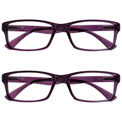 Abbildung von Die Lesebrille Unternehmen Lila Leser Wert 2er Pack Herren Frauen UVR2092P +2,50