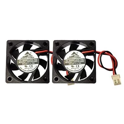 Abbildung von 2 Pack 40 mm x 10 4010 12V DC Brushless Kugellager Lüfter, Pin