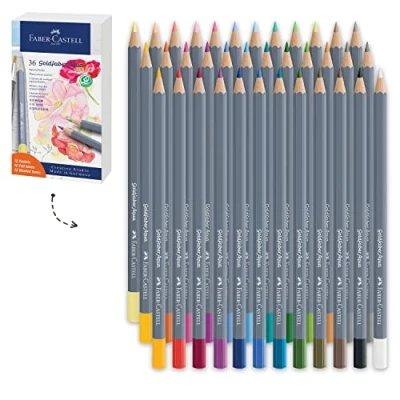 Abbildung von FABER CASTELL 114639 Aquarellstift Aqua Goldfaber, 3,3 mm Mine, 36 Stück im Geschenketui