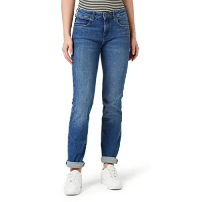 Abbildung von Wrangler Damen Straight Jeans, Airblue, 30W / 32L EU
