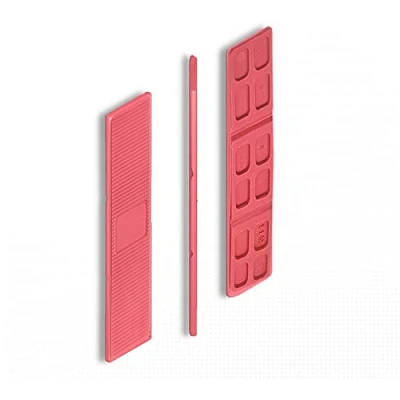 Abbildung von DOJA BARCELONA 3mm Abstandshalter Kunststoff Abstandhalter Rot PACK 100 Kunststoffkeile Unterlegplatten Unterlegkeile, Plastic Spacers, Verglasungsklötze, Unterleger Plastik Keile