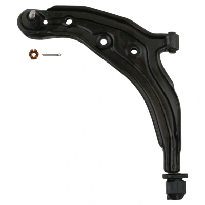Abbildung von FEBI BILSTEIN 42672 Querlenker mit Kronenmutter, Trag /Führungsgelenk, Lager Vorderachse links, unten Stahlblech NISSAN: MICRA 2