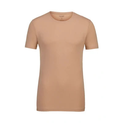 Abbildung von Olymp MIT Rundhals Tshirt basic Creme beige, Herren, Größe: XXL, beige