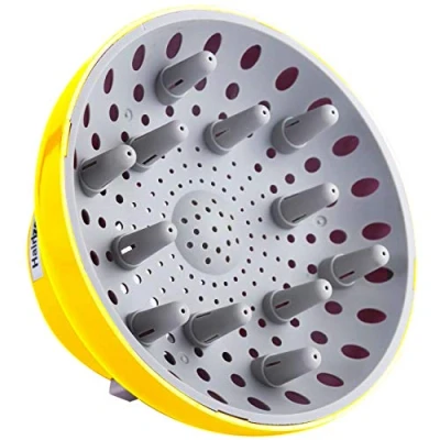 Abbildung von Hairizone Universal Haar Diffusor Anpassungsfähig für Schlag Trockner mit Düse D = 1,7&quot; 2,6&quot; lockiges oder welliges Styling, Trocken und Gain Maximales Volumen ohne Frizz, Zitrone