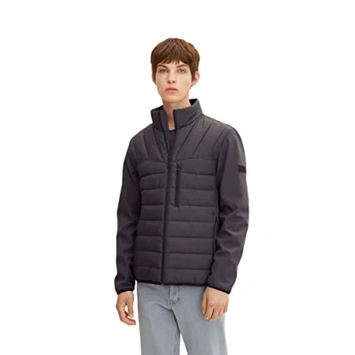 Abbildung von TOM Tailor Denim Ubergangs Winterjacke, Herren, Größe: Medium, Coal grey