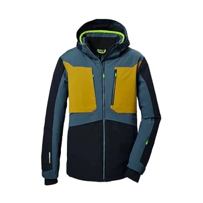 Abbildung von killtec Herren Skijacke/Funktionsjacke mit abzippbarer Kapuze und Schneefang KSW 47 MN SKI JCKT, stahlblau, XL, 41978 000