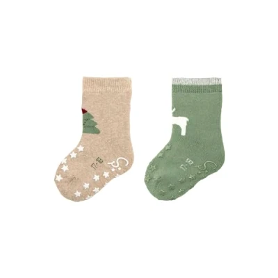 Abbildung von Sterntaler Unisex ABS Krabbelsocken DP Weihnachtenen, Beige, 22 EU