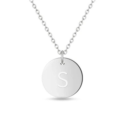 Abbildung von GD GOOD.designs Initialen Halskette Frauen Mädchen mit Gravur S Sophie Sophia Sarah Stella Sara Selina Sina Samira Samantha Selin Saskia Simon Samuel Sebastian Stefan Sven Sascha Sami Stephan Steffen