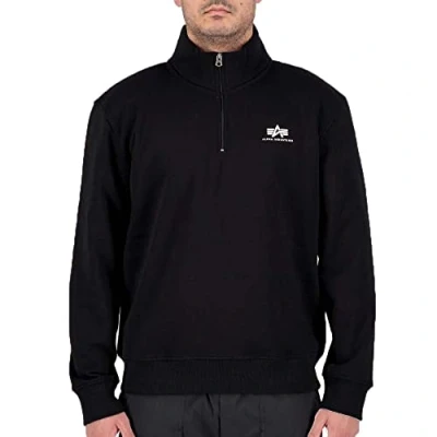 Abbildung von Alpha Industries HALF ZIPP Sweatshirt, Herren, Größe: XL, Black