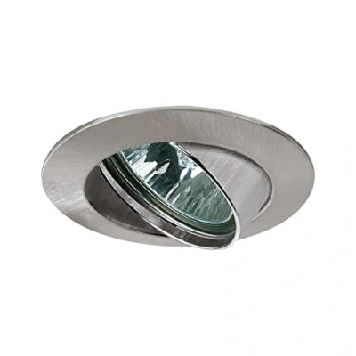 Abbildung von Paulmann 17955 Einbauleuchte Premium Line 51 mm Einbaustrahler Eisen gebürstet Einbaulicht schwenkbar Einbaulampe max. 1x50W Niedervolt 12V Spot GX53
