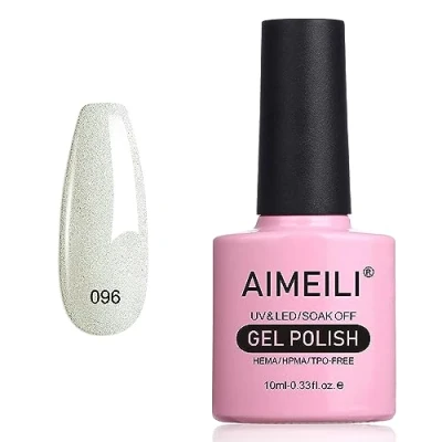 Abbildung von AIMEILI UV LED Gellack ablösbarer Glitzer Gel Nagellack Schimmer Polish (096)