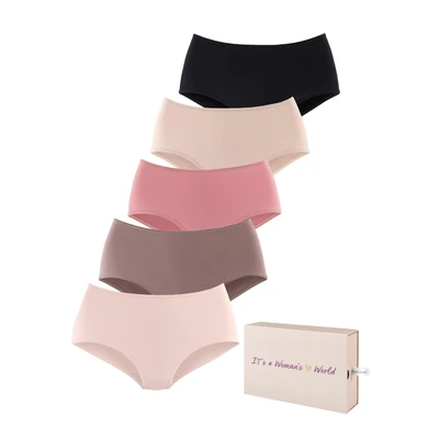 Abbildung von LASCANA Taillenslip, (5er Pack), aus Baumwolle, mit schöner Aufbewahrungsbox