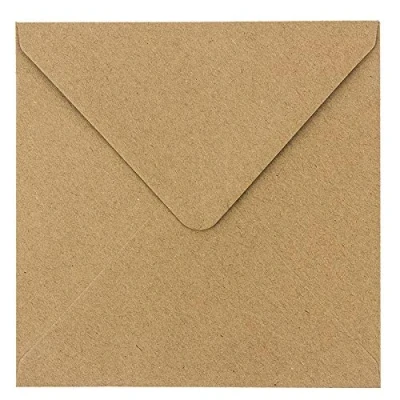 Abbildung von Ideen mit Herz Kraftpapier Umschläge, 100 Stück hohe Qualität: 110 g/m² Briefumschläge, Kuvert, Briefkuvert, Briefhülle für Grußkarten, Einladung, Geburtstagskarten (17 x 17 cm)