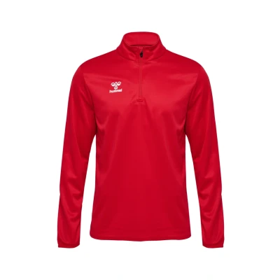Abbildung von Hummel Essential HALF ZIP Langarmshirt, Herren, Größe: XXL, True red