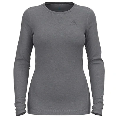 Abbildung von odlo Damen Funktionsunterwäsche Langarm Shirt MERINO 260, steel grey melange, S