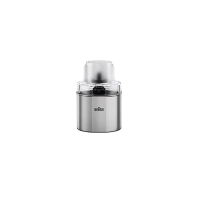 Abbildung von Braun Kaffee und Gewürzmühlen Aufsatz MQS 270 SI mit EasyClick Plus System Zubehör für Stabmixer MultiQuick 7 9, Silber