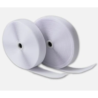 Abbildung von IPEA Klettband (nicht klebend) zum Nähen 25 Meter x 50 mm extra stark, 5 cm breit, für Heimdekoration, Kleidung Kordel Haken und Ring Farbe Weiß