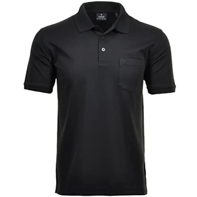 Abbildung von RAGMAN Herren Kurzarm Softknit Poloshirt 4X Large, Schwarz 009