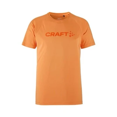 Abbildung von Craft CORE Essence Logo Tee Sportshirt Herren L Sour Activewear für aus recyceltem Polyester Geschwungene Seitennähte Quick Dry Tshirt Funktionsshirt