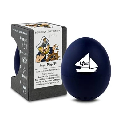 Abbildung von Brainstream Segel PiepEi Singende Eieruhr zum Mitkochen Eierkocher für 3 Härtegrade Segeln Geschenk Lustiges Kochei Musik Eggtimer