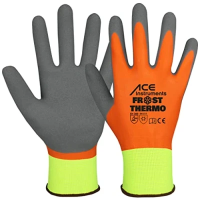 Abbildung von ACE Frost Thermo Arbeitshandschuhe für den Winter, wasserdicht, Kälteschutz im Freien, Kälte, Schneeräumung, Gefrierschrank, EN 388/420/511 L
