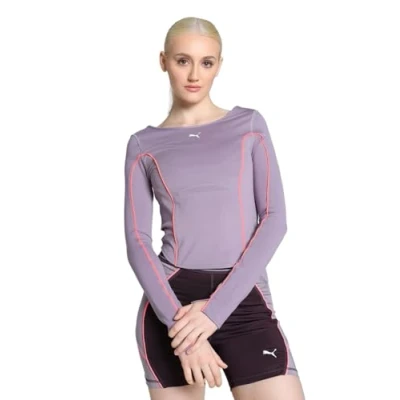 Abbildung von Puma Cloudspun Langarmshirt, Damen, Größe: Large, Pale plum